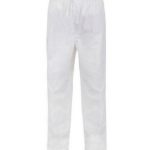 Food Industry Unisex Elastic Drawstring Pant- White